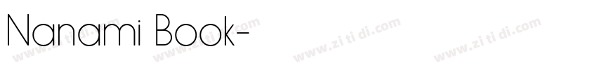 Nanami Book字体转换 Nanami Book字体转换